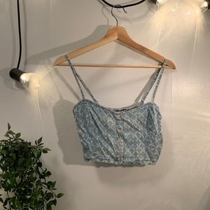 Jean crop top